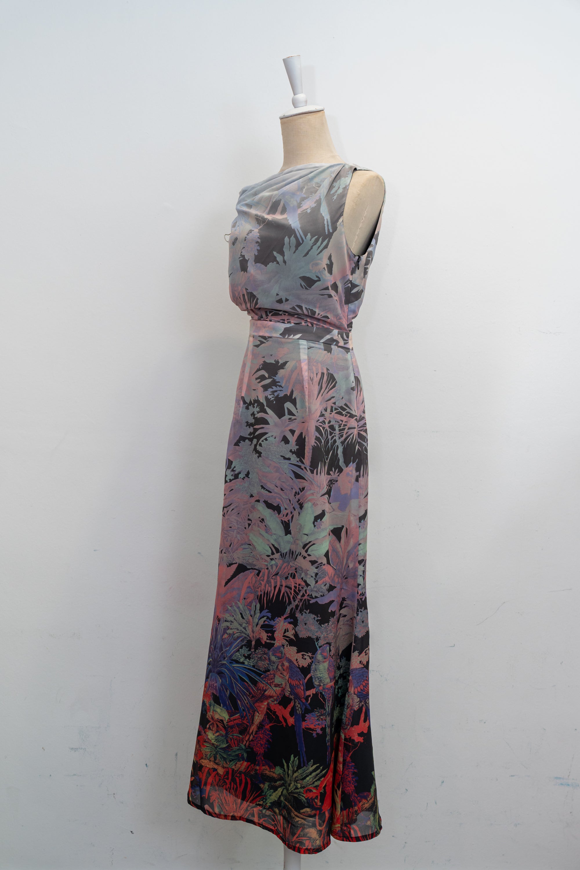 Sorrento Asymmetrical Dress - Mystic Jungle