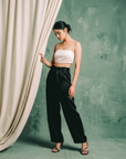 Ensemble Bustier Top - Black / Off White
