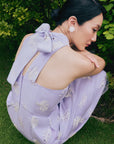 Rhea Halter Dress - Lilac Embroidery