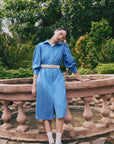 Forget-Me-Not Embroidered Shirt Dress