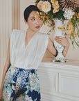 Blue Phoenix Brocade Skirt