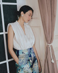 Blue Phoenix Brocade Skirt