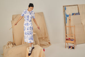 Elodie Skirt Set - Cobalt Toile (Pre-order)