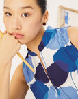 Bloom Convertible Cut-Out Cheongsam - Pink/Blue