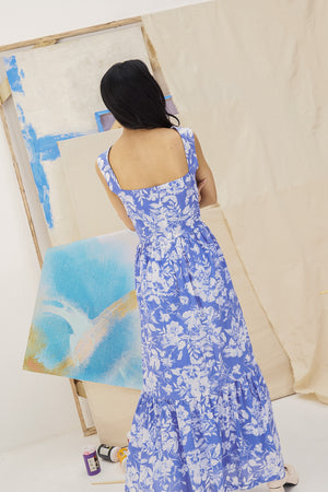 Alice Maxi Dress - Cornflower Blue Floral (Pre-order)