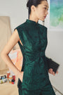 Electra Jacquard Pants Set - Sapphire/Emerald (BACKORDER)