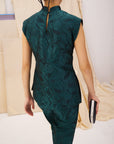Electra Jacquard Pants Set - Sapphire/Emerald (BACKORDER)