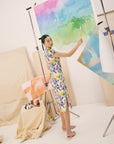 Violette Midi Cheongsam - Tulip Blooms