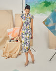 Violette Midi Cheongsam - Tulip Blooms