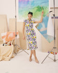 Violette Midi Cheongsam - Tulip Blooms