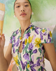 Violette Midi Cheongsam - Tulip Blooms