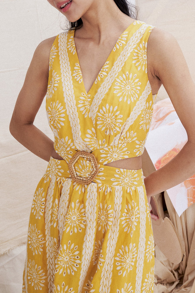 Saffron Cut-Out Maxi Dress