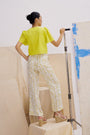 Nadine Eyelet Top - Yellow Lace