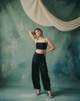 Ensemble Bustier Top - Black / Off White