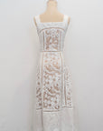 Adele Lace Dress - White / Navy