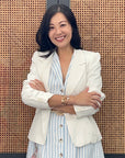 Nola Tailored Blazer - Blush Pink / White / Navy