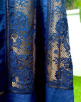 Adele Lace Dress - White / Navy