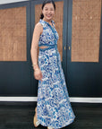 Reyna Shirt Dress - Blue Floral