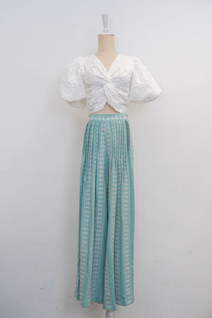 Palazzo Pleated Pants - Black
