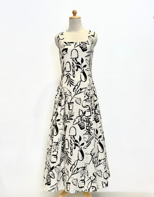 Caffeine-Fix Drop Waisted Maxi Dress