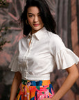 Rie Flutter Crop Top