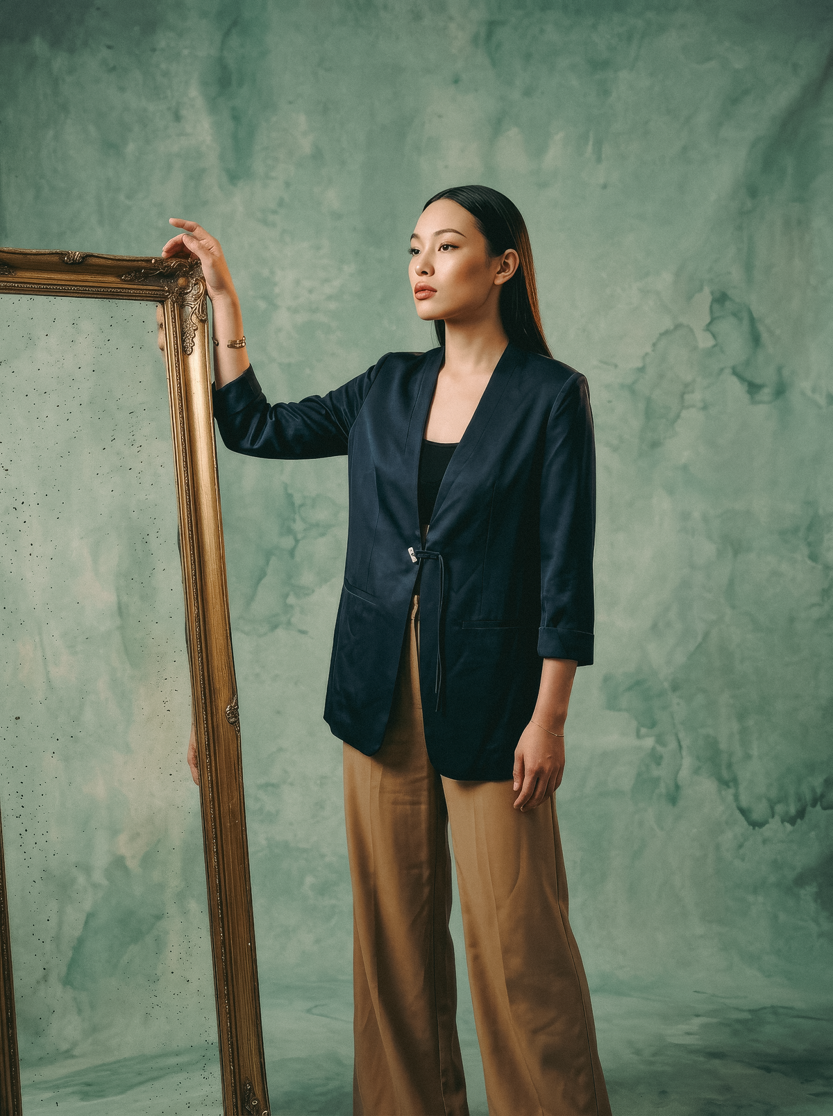 Jade Jacket - Off White / Navy