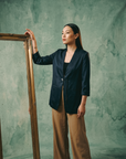 Jade Jacket - Off White / Navy