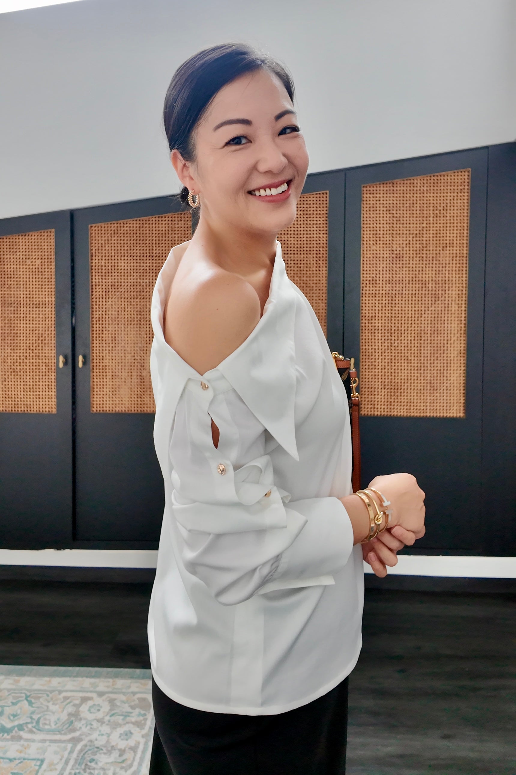 Blanc Asymmetrical Shirt