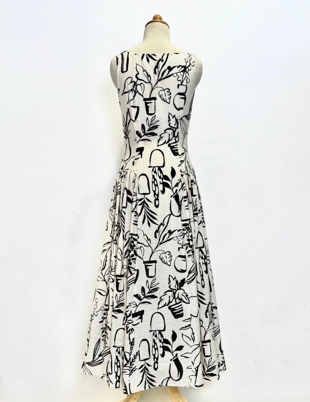 Caffeine-Fix Drop Waisted Maxi Dress