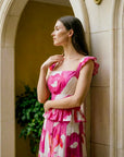 Tricia Skirt Set - Fuchsia Blooms