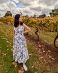 Caffeine-Fix Drop Waisted Maxi Dress
