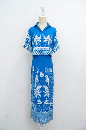 Bora Skirt Set - Pink / Blue