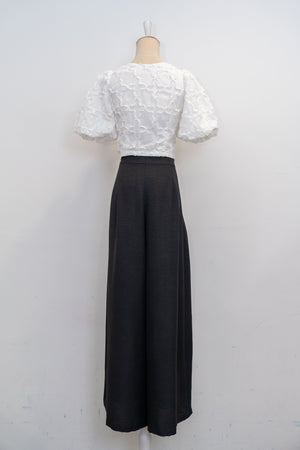 Palazzo Pleated Pants - Black