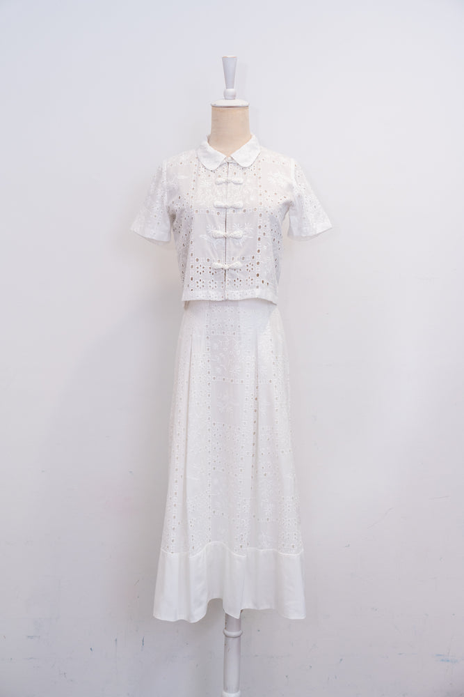 Bianca Broderie Skirt Set