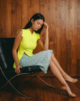 Selena Top - Black / Chartreuse ( Pre-order )