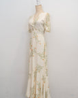 In-a-Knot Maxi Dress - Cream Floral