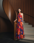 Rhea Halter Maxi Dress - Anya / Sunset Bloom