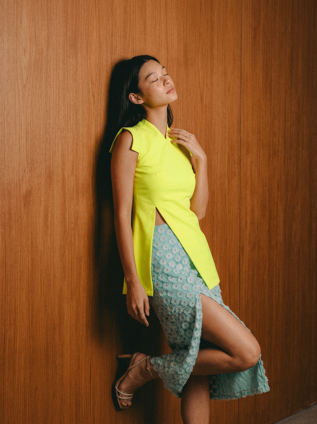 Selena Top - Black / Chartreuse ( Pre-order )