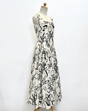 Caffeine-Fix Drop Waisted Maxi Dress