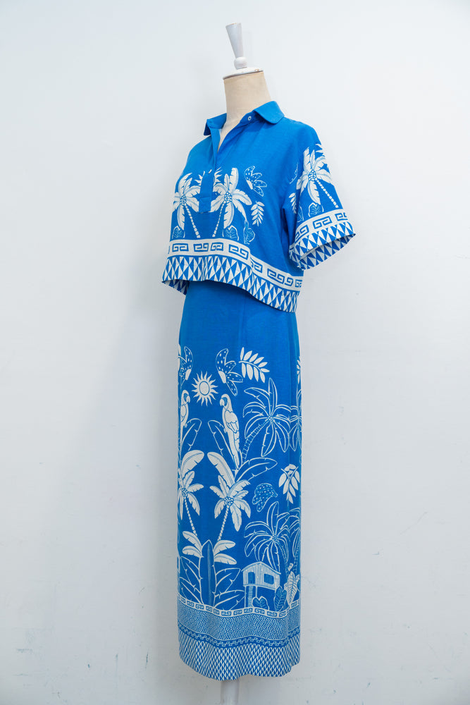 Bora Skirt Set - Pink / Blue