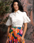 Rie Flutter Crop Top