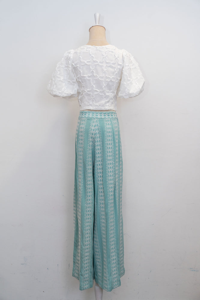 Palazzo Pleated Pants - Black