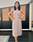 Chelsea Halter Tweed Cheongsam - Pastel