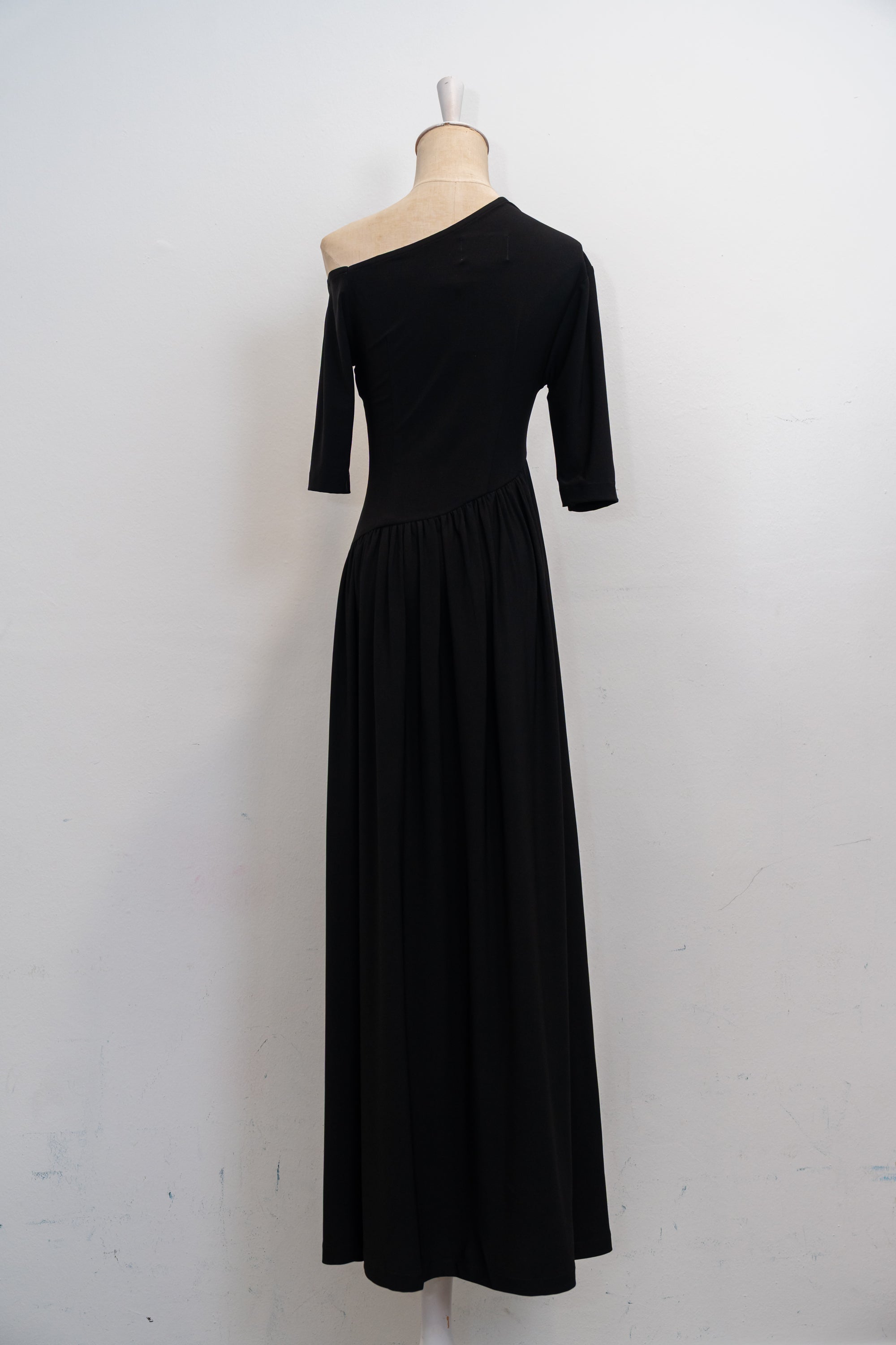 Maia Asymmetrical Maxi Dress - Black / Purple