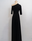 Maia Asymmetrical Maxi Dress - Black / Purple