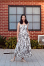 Caffeine-Fix Drop Waisted Maxi Dress