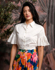 Rie Flutter Crop Top