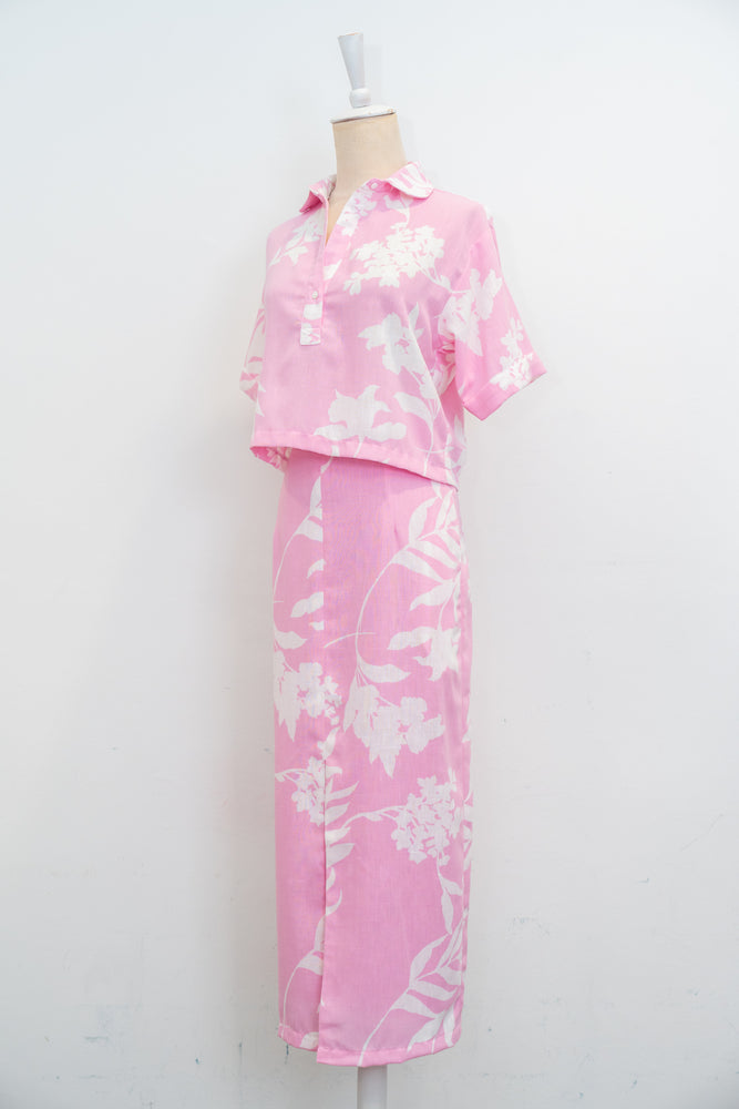 Bora Skirt Set - Pink / Blue