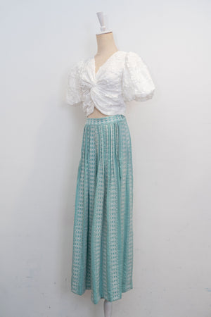 Palazzo Pleated Pants - Black
