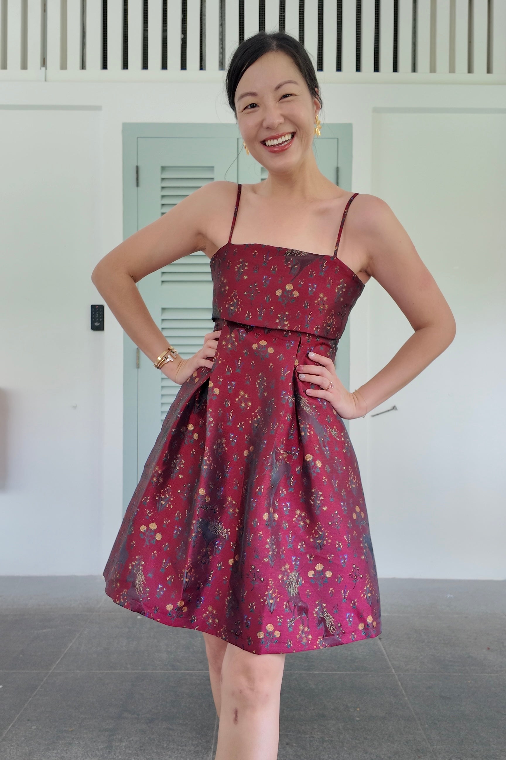 Bordeaux Babydoll Dress